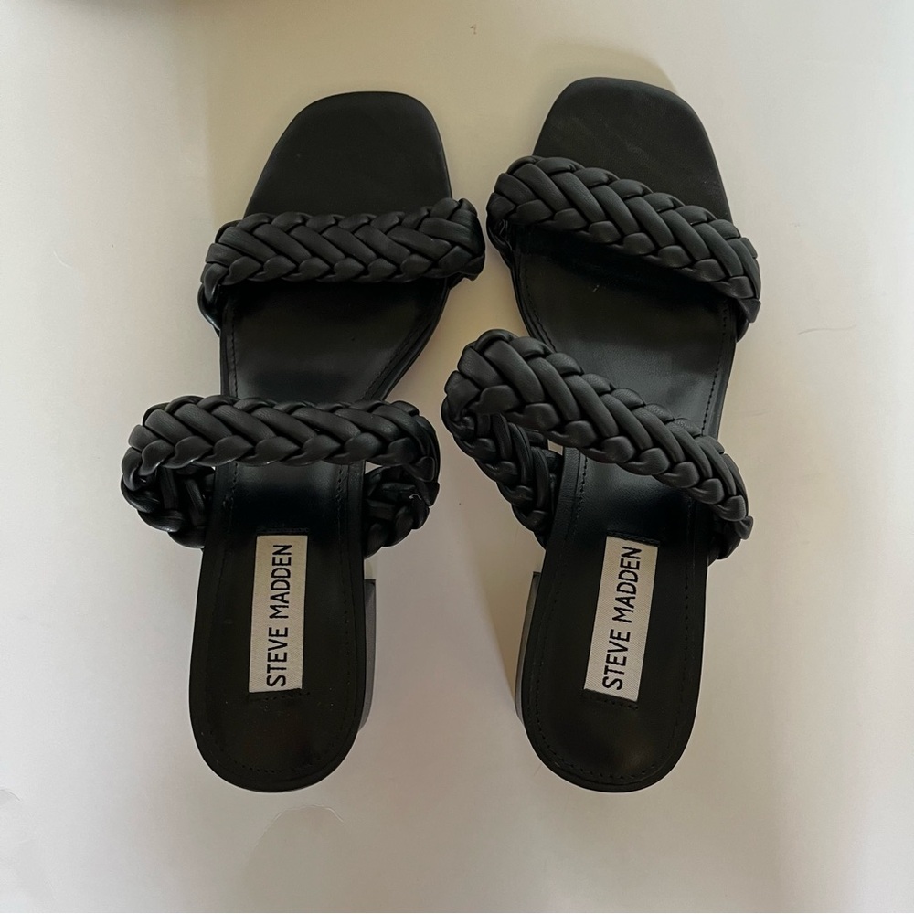 Steve Madden Sandals Size 8.5 M Black High Heel